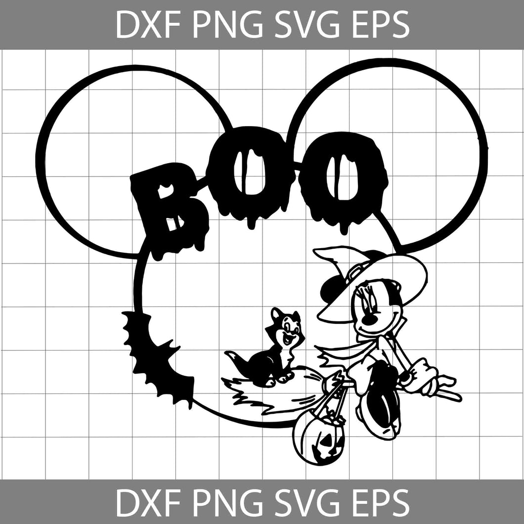 Halloween Minnie Boo SVG, Minnie Boo SVG, Minnie Svg, Halloween Svg, Cricut File, Clipart, Svg, Png, Eps, Dxf