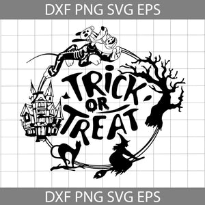 Trick Or Treat Svg, Pluto Skeleton Svg, Halloween Svg, Cricut File, Clipart, Svg, Png, Eps, Dxf