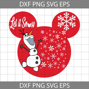 Let it snow head snowman SVG, Let it snow Svg, Christmas Svg, Cricut File, Clipart, Svg, Png, Eps, Dxf