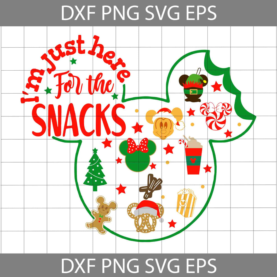 I’m Just Here For The Snacks Christmas SVG, Christmas 2022 Mouse Svg, Christmas Svg, Cricut File, Clipart, Svg, Png, Eps, Dxf