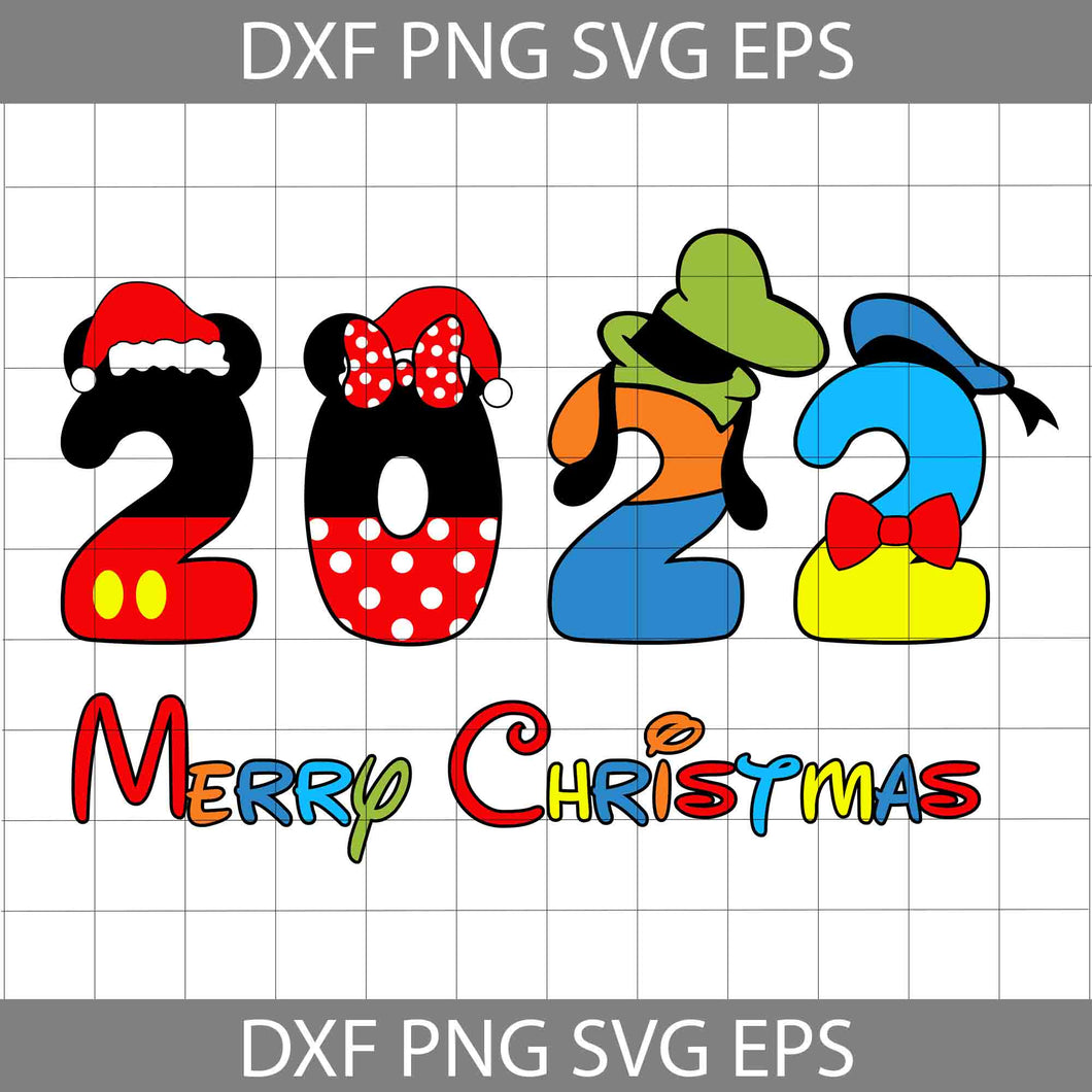 Merry Xmas 2022 Svg, Christmas Svg, Cricut File, Clipart, Svg, Png, Eps, Dxf