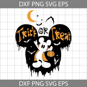 Trick or Treat Mouse Halloween 2022 Svg, Halloween Mouse Head Cricut Svg, Halloween Svg, Cricut File, Clipart, Svg, Png, Eps, Dxf