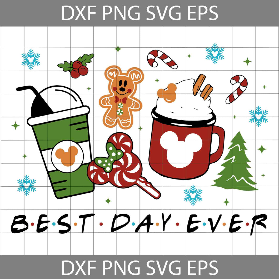 Best day ever Svg, christmas coffee SVG, Drink coffee christmas SVG, Ears Snacks Svg, Christmas Svg, Cricut File, Clipart, Svg, Png, Eps, Dxf