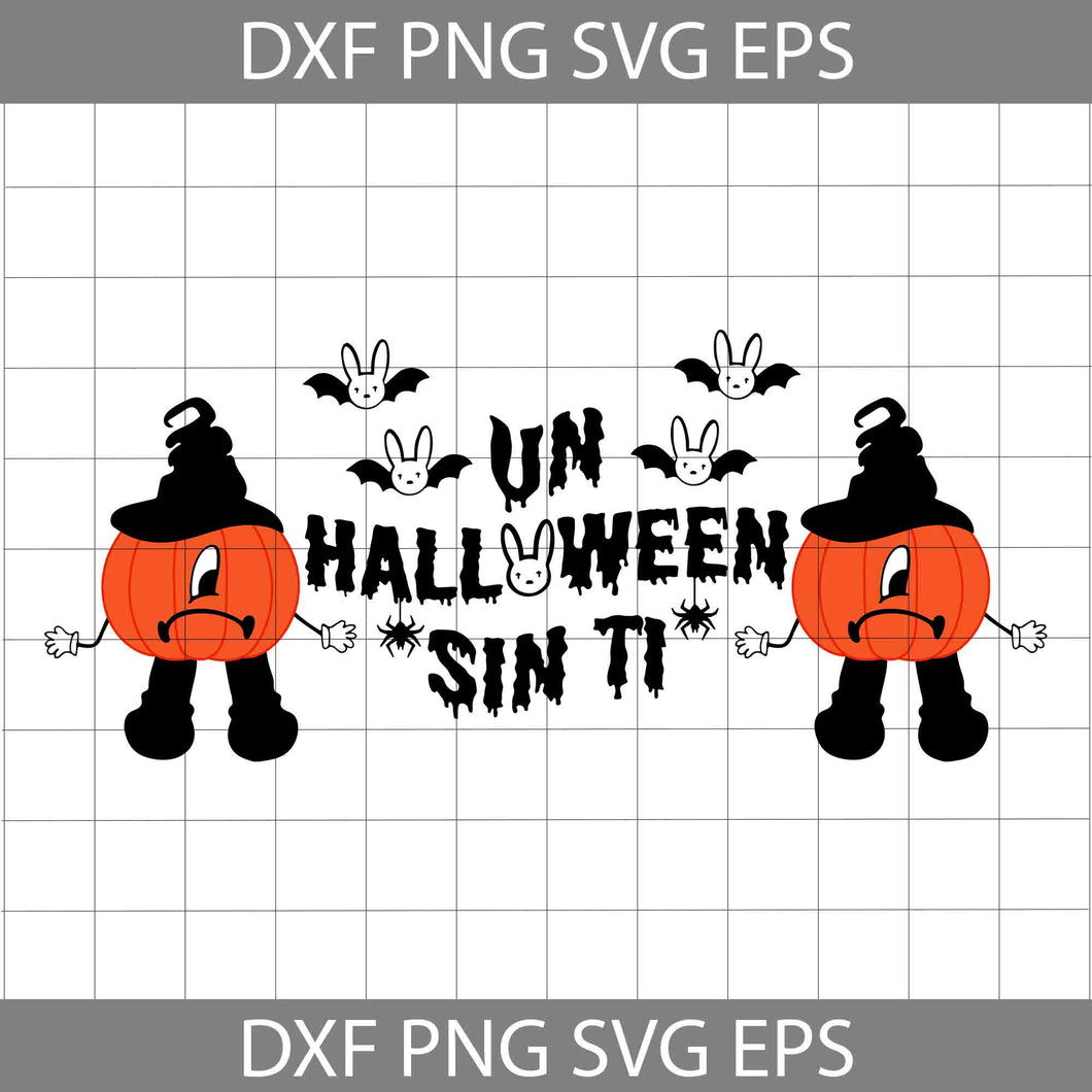 Bad Bunny Halloween Un Halloween Svg, Halloween Svg, Cricut File, Clipart, Svg, Png, Eps, Dxf