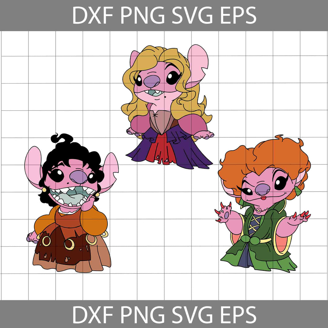 Hocus Pocus Angel Svg, Sanderson Sisters Svg, Angel And Stitch Svg, Witch Svg, Halloween Svg, Cricut File, Clipart, Svg, Png, Eps, Dxf