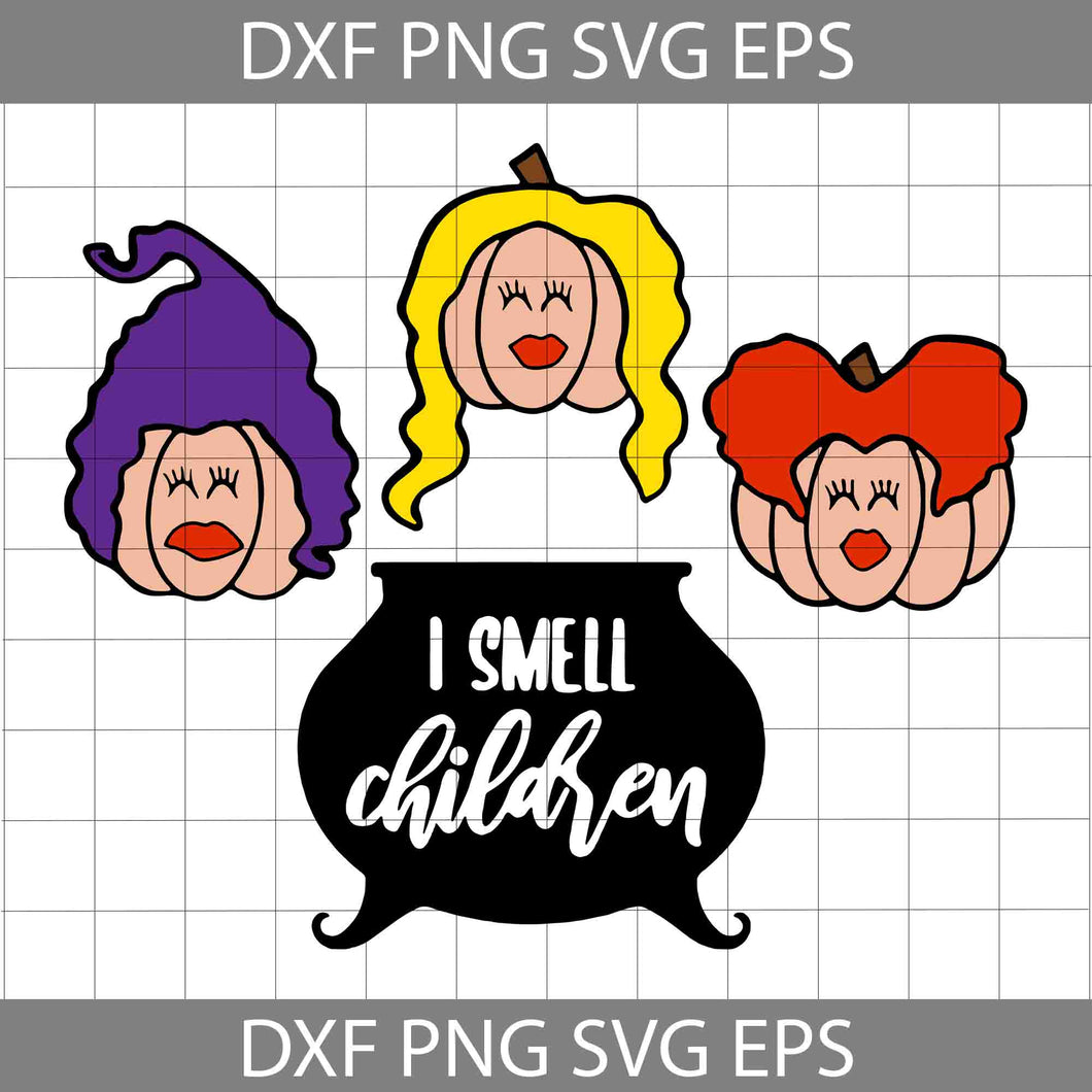 I Smell Children Pumpkin SVG, Hocus Pocus Pumpkin SVG, Sanderson Sisters Svg, Halloween Svg, Cricut File, Clipart, Svg, Png, Eps, Dxf