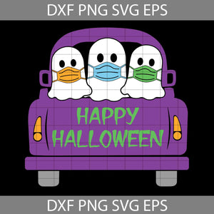 Halloween Truck with ghost Svg, Halloween truck svg, Halloween ghosts Svg, Halloween Svg, Cricut File, Clipart, Svg, Png, Eps, Dxf