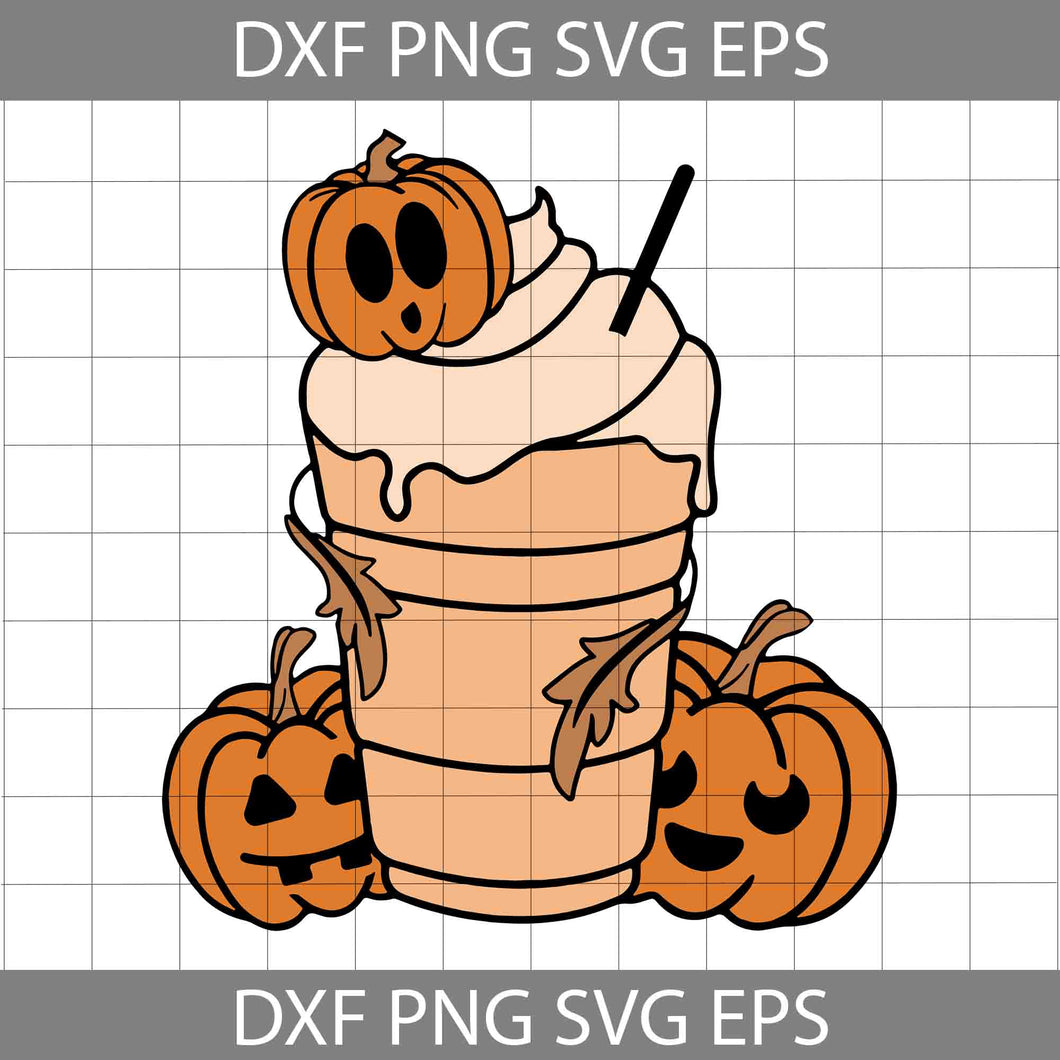 Pumpkin Spice Latte SVG, Funny Fall Halloween Drink SVG, Pumpkin Svg, Halloween Svg, Cricut File, Clipart, Svg, Png, Eps, Dxf