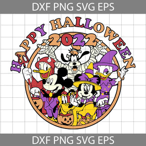 Happy Halloween 2022 Svg, Mickey and Friends Svg, Halloween Svg, Cricut File, Clipart, Svg, Png, Eps, Dxf