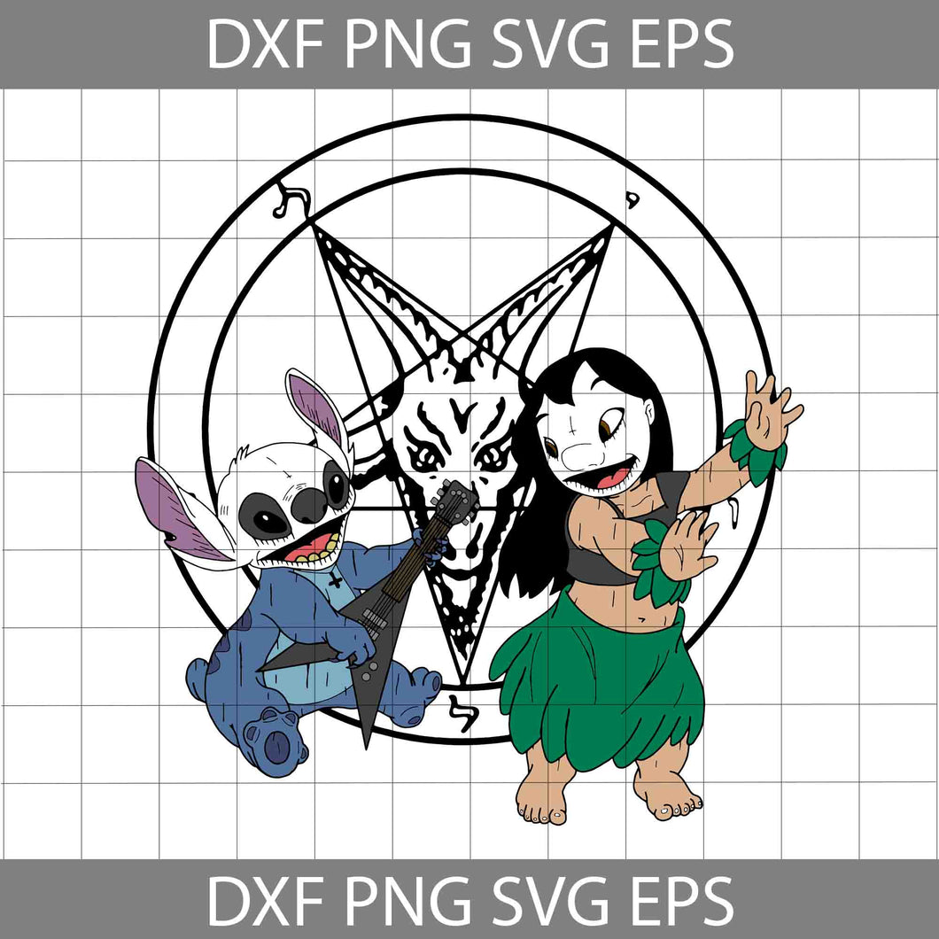 Black Metal Lilo And Stitch Magic Svg, Lilo And Stitch Halloween Svg, Halloween Svg, Cricut File, Clipart, Svg, Png, Eps, Dxf