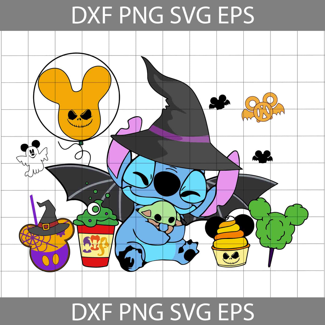 Stitch Snack Halloween Svg, Halloween Svg, Spooky Vibes Svg, Mickey Head Svg, Halloween Svg, Cricut File, Clipart, Svg, Png, Eps, Dxf