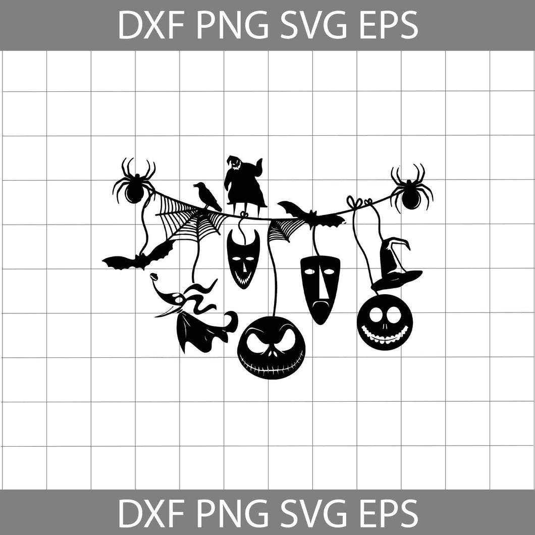 Halloween Ornament Svg, jack Skellington Svg, Oogie Boogie Svg, Lock Shock Barrel Svg, The Nightmare Before Christmas Svg, Halloween Svg, Cricut File, Clipart, Svg, Png, Eps, Dxf