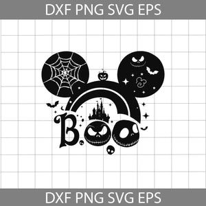 Boo Svg, Mickey Head svg, Jack Skellington svg, Halloween Svg, Cricut File, Clipart, Svg, Png, Eps, Dxf