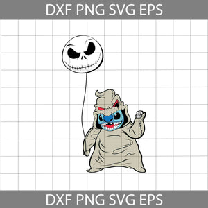 Baby Stitch Oogie Boogie Svg, Jack Balloon Svg, The Nightmare Before Christmas Svg, Halloween Svg, Cricut File, Clipart, svg, png, eps, dxf