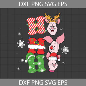 Hohoho Piglet Svg, Winnie The Pooh Svg, Christmas Svg, Cricut File, Clipart, Svg, Png, Eps, Dxf