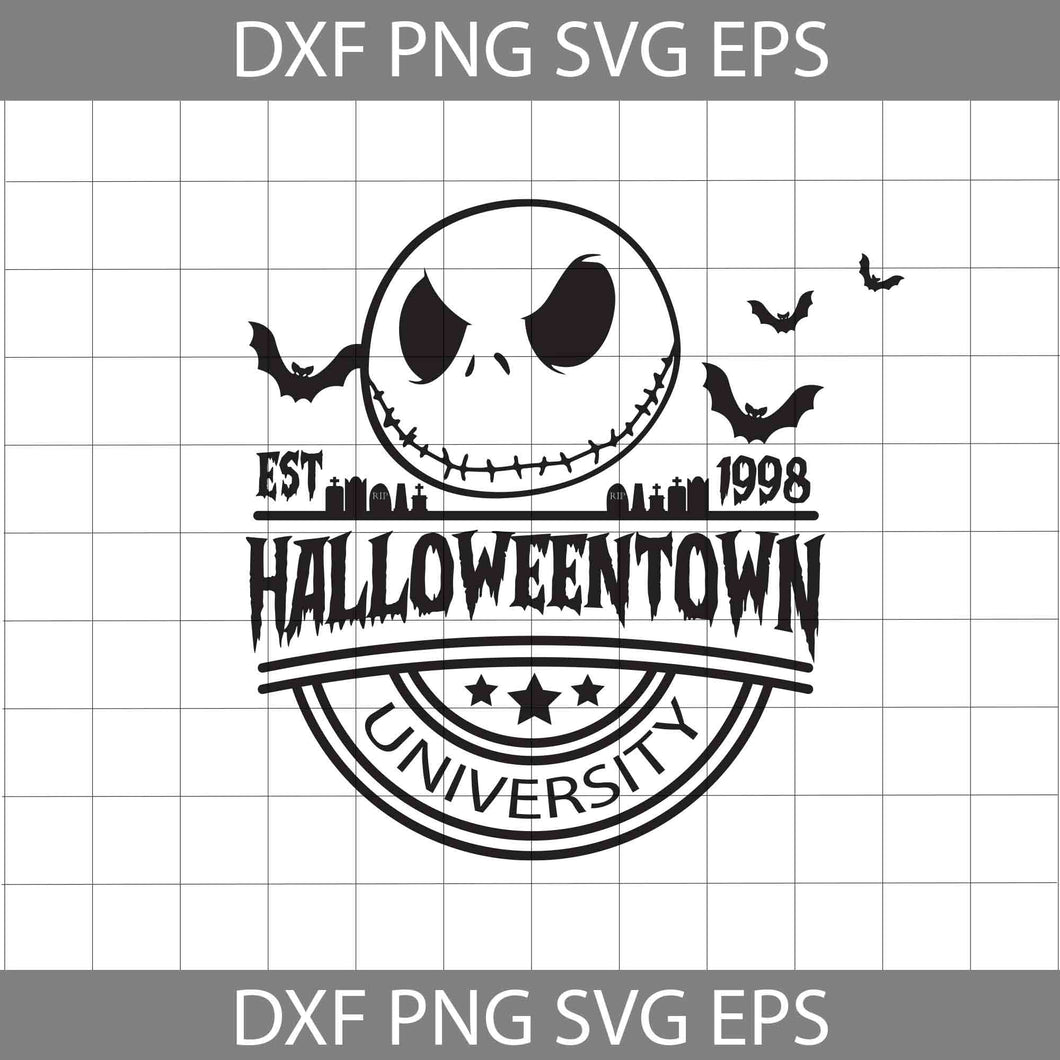 Halloweentown University Svg, Jack Skellinton Svg, Halloween Svg, Cricut File, Clipart, Svg, Png, Eps, Dxf