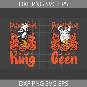 Pumpkin King and Pumpkin Queen, Jack skellington And Sally Svg, The Nightmare Before Christmas Svg, Bundle, Halloween SVg, Gift Svg, Cricut File, Clipart, Svg, Png, Eps, Dxf