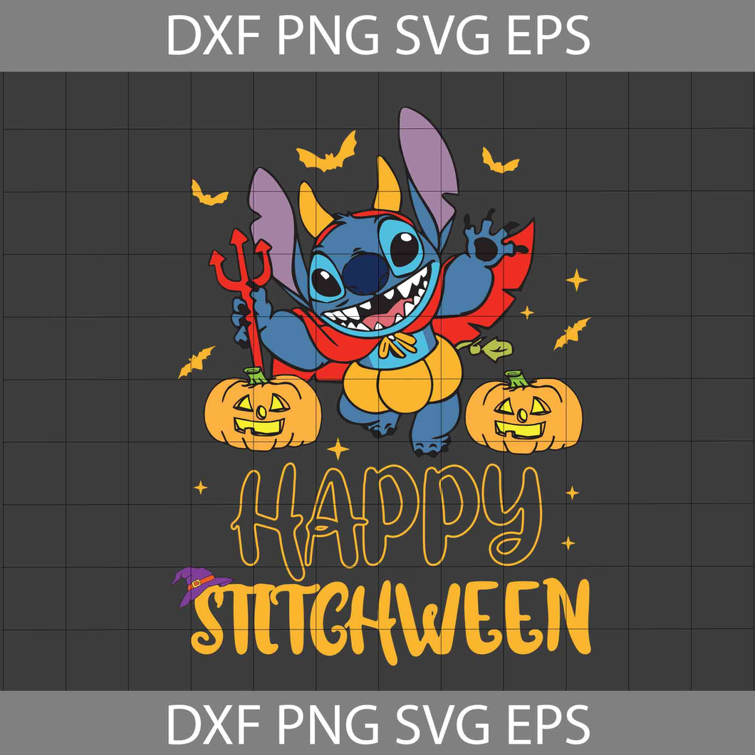 Happy Stitchween svg, Stitch Svg, Halloween Svg, Cricut File, Clipart, Svg, Png, Eps, Dxf