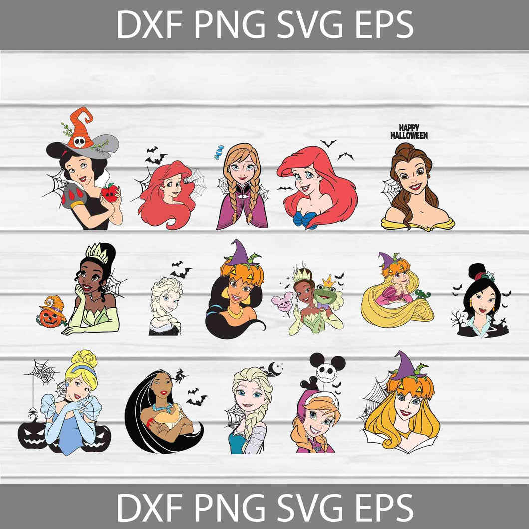 Princesses Witch svg, Halloween svg, Bundle, cricut file, clipart, svg, png, eps, dxf