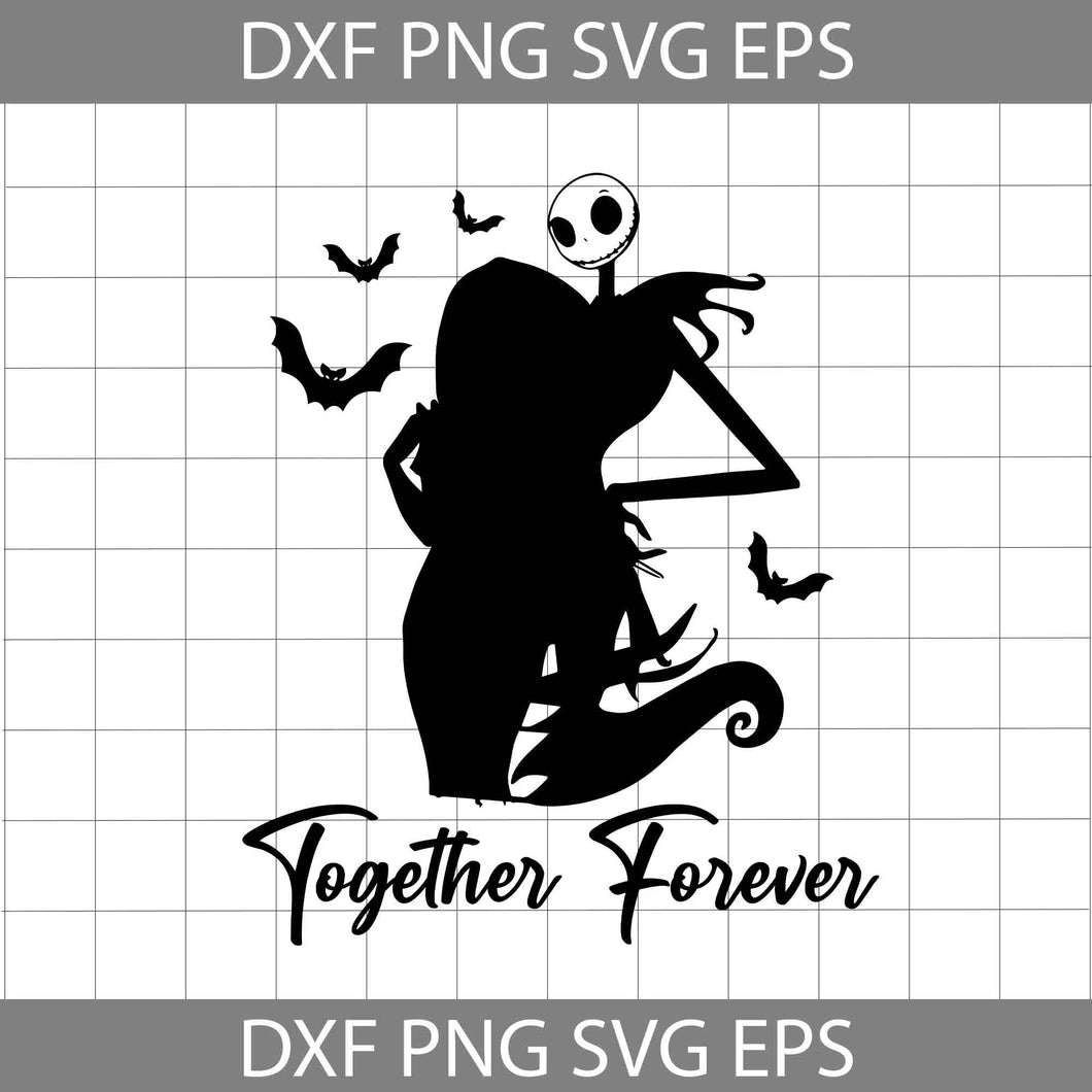 Together Forever svg, Jack And Sally Svg, The Nightmare Before Christmas Svg, Halloween Couple Svg, Halloween Svg, Cricut File, Clipart, Svg, Png, Eps, Dxf