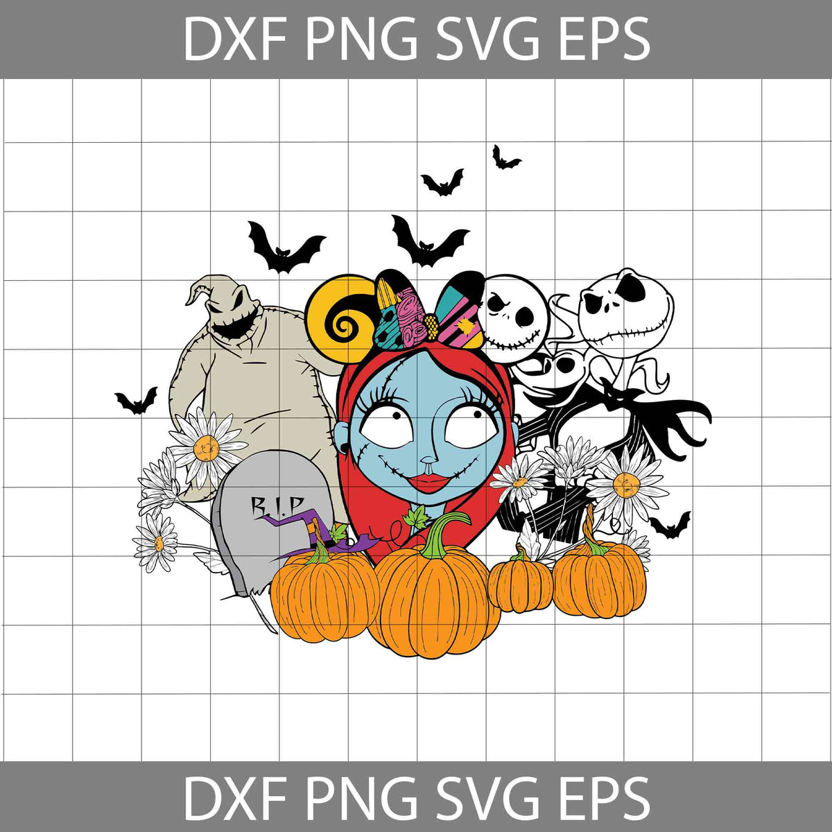 Rip Pumpkin Halloween Svg, Jack Skellington And Sally Svg, Oogie Boogie ...