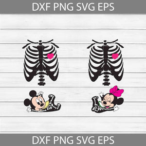 Baby Mickey And Minnie Skeleton Svg, Bundle, Halloween Svg, Cricut File, Clipart, Svg, Png, Eps, Dxf