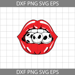 Lips Jack Skellington Svg, The Nightmare Before Christmas svg, Halloween Svg, Cricut File, Clipart, Svg, Png, Eps, Dxf