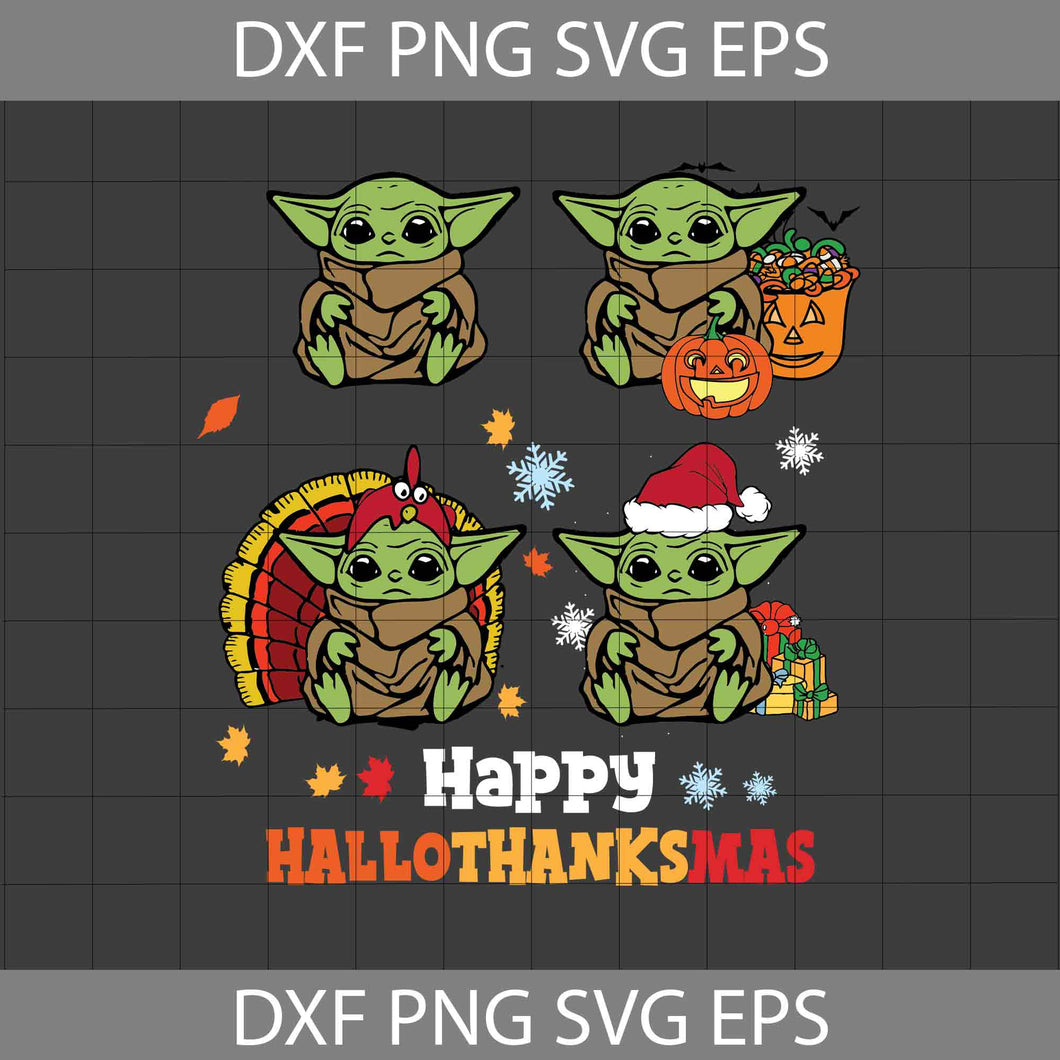 Happy Hallothanksmas Svg, Halloween Svg, Thanksgiving svg, Christmas svg, Cricut File, Clipart, Svg, Png, Eps, Dxf