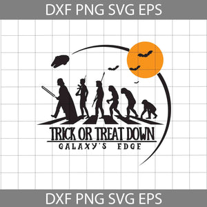 Trick Or Treat Down Edge Svg, Halloween Svg, Cricut File, Clipart, Svg, Png, Eps, Dxf