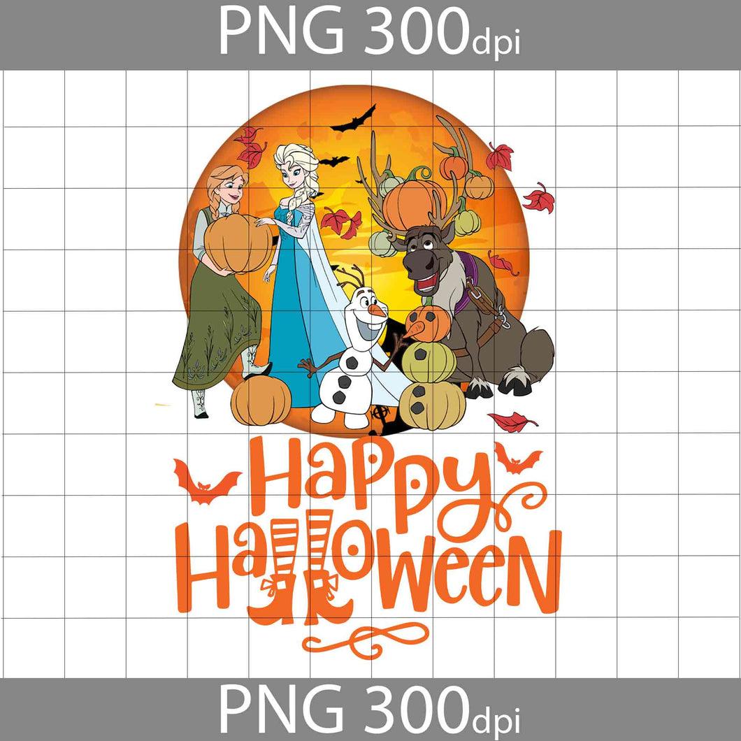 Happy Halloween Png, Elsa And Anna Png, Olaf Png, Frozen Png, Halloween Png, Png Images Digital 300dpi