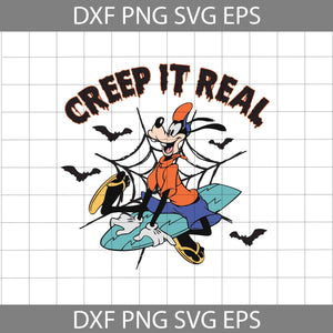 Creep It Real Svg, Goofy Skeleton Snowboarder svg, Halloween SVg, Gift Svg, Cricut File, Clipart, Svg, Png, Eps, Dxf