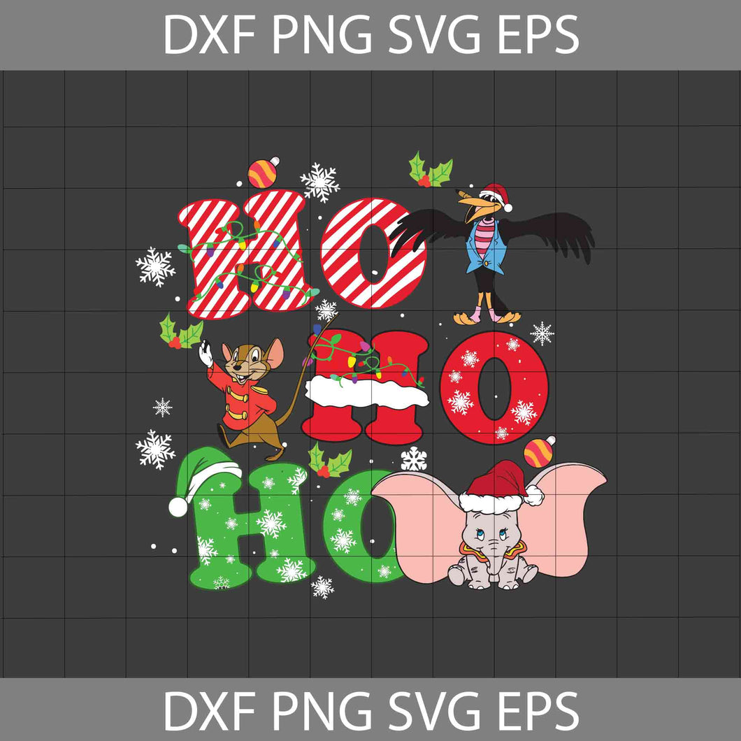 Hohoho Svg, Dumbo Svg, Timothy Q Mouse Svg, Jim Crow Svg, Funny Characters svg, Christmas Svg, Cricut File, Clipart, Svg, Png, Eps, Dxf