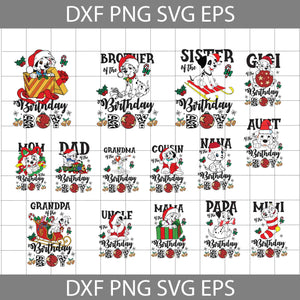 Bundle Family Birthday Boy Svg, Birthday Svg, Christmas Svg, Cricut File, Clipart, Svg, Png, Eps, Dxf