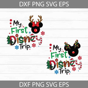 My First Trip Svg, Santa Svg, Bundle, Christmas Svg, Cricut File, Clipart, Svg, Png, Eps, Dxf