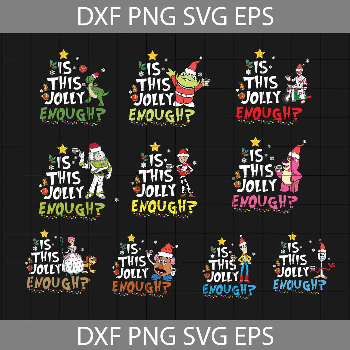 Is This Jolly Enough? Svg, Bundle, Christmas Svg, Gift svg, Cricut File ...