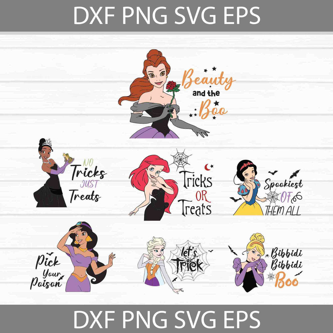 Princess Witches Svg, Halloween svg, Cricut File, Clipart, Svg, Png, Eps, Dxf