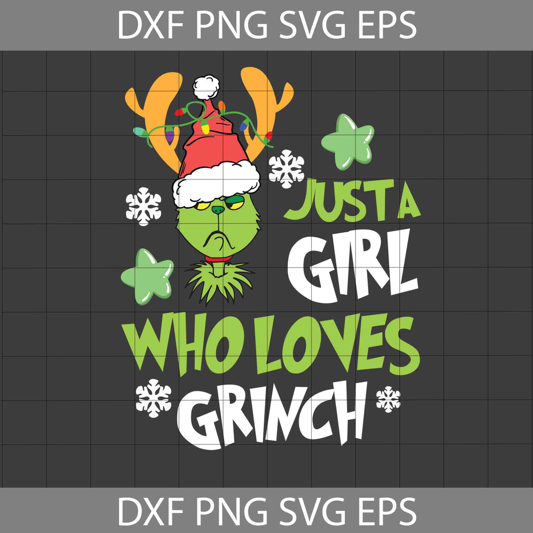 Just A Girl Who Loves SVg, Cartoon SVg, Christmas Svg, Gift Svg, Png, Eps, Dxf