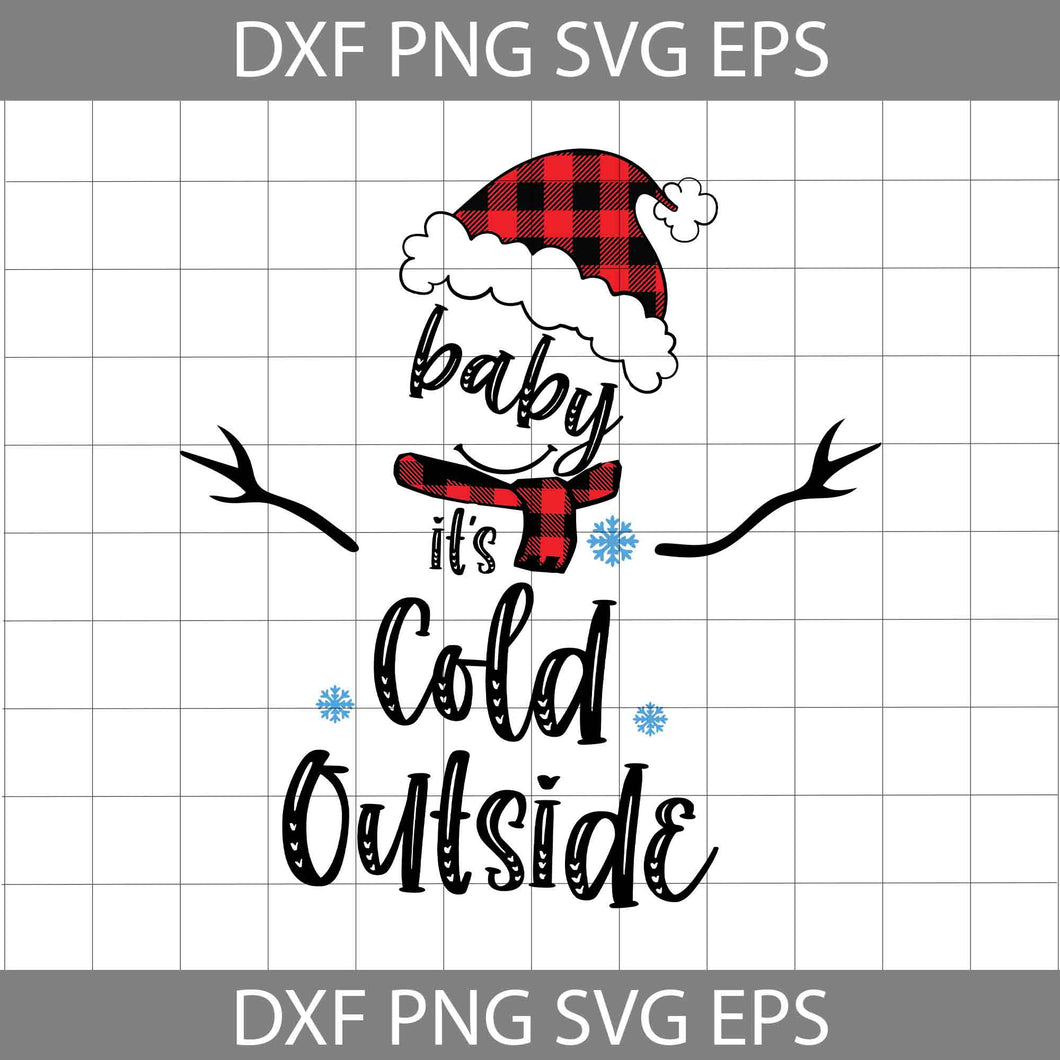 Baby It’s Cold Outside Christmas Svg, Snowman Svg, Christmas Svg, Gift svg, cricut file, clipart, svg, png, eps, dxf