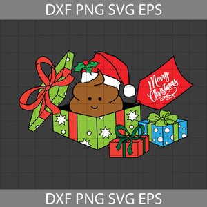 Shit In Gift Box Svg, Merry Christmas Svg, Shit Santa Svg, Christmas Svg, Gift svg, Cricut File, Clipart, Svg, Png, Eps, Dxf