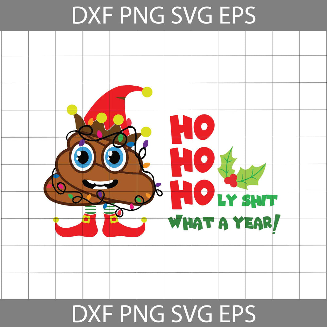 Ho Ho Holy Shit What A Year Svg, Shit Santa Svg, Christmas Svg, Gift svg, Cricut File, Clipart, Svg, Png, Eps, Dxf