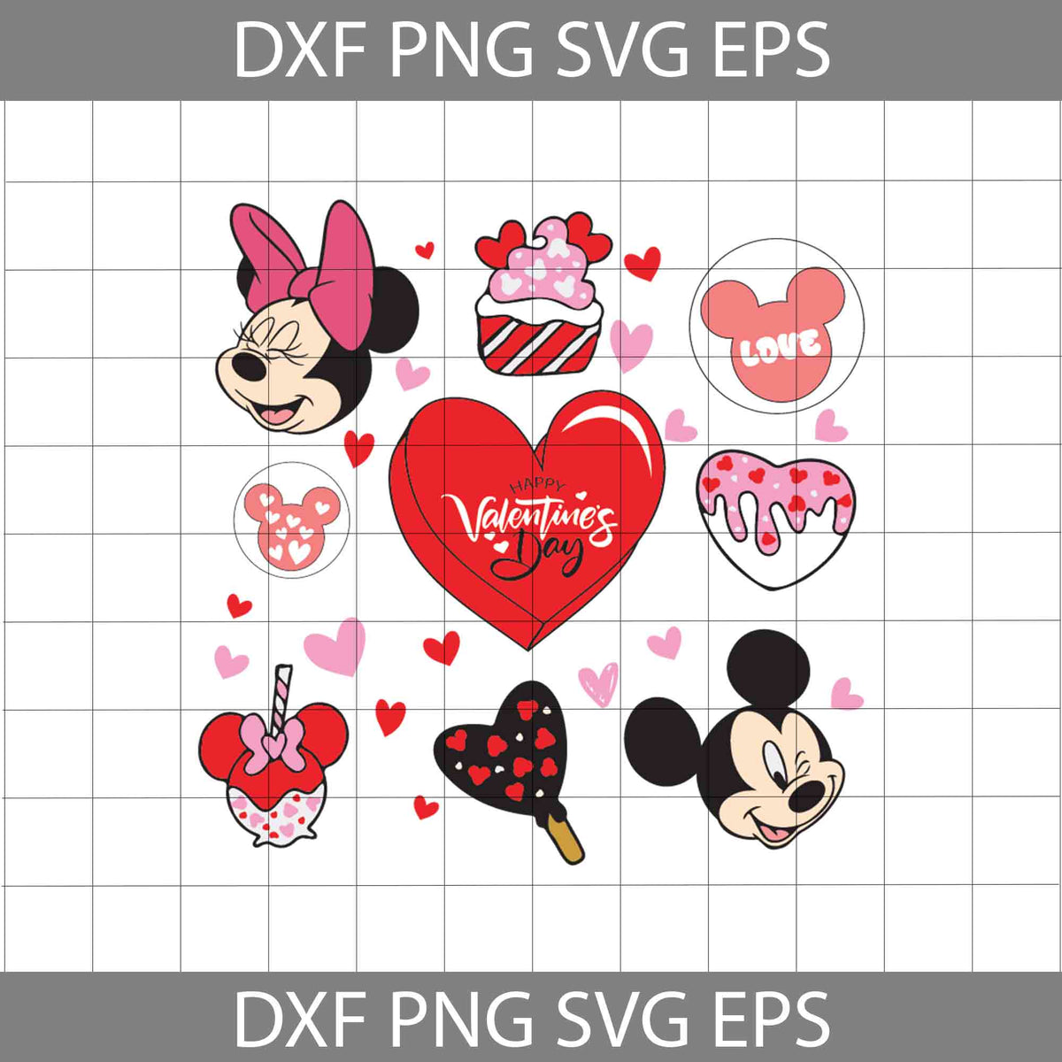 Svg File Matching Happy Valentine's Day Svg, Matching Couple Svg, Ears Snacks Svg, Xoxo ...