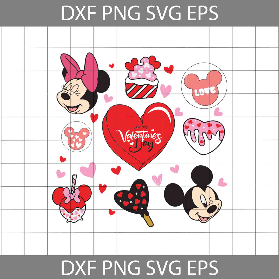 Happy Valentine's Day Svg, Matching Couple Svg, Ears Snacks Svg, Xoxo Svg, Love Svg, Heart Svg, Valentine's Day Svg, Cricut File, Clipart, Svg, Png, Eps, Dxf