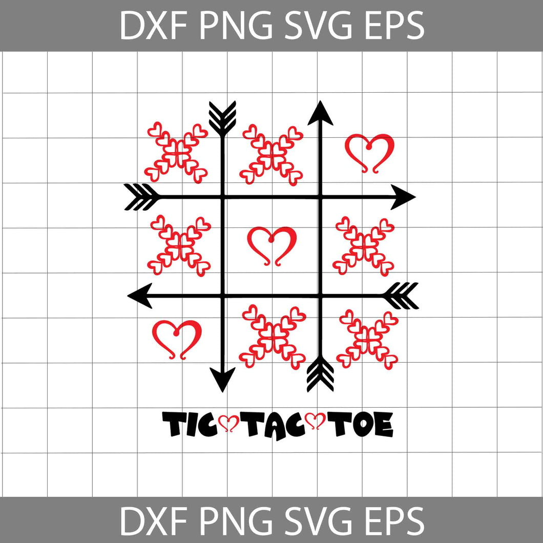 Tic Tac Toe Game Svg, XO Svg, Valentine's Day Svg, Cricut File, Clipart, Gift Svg, Png, Eps, Dxf