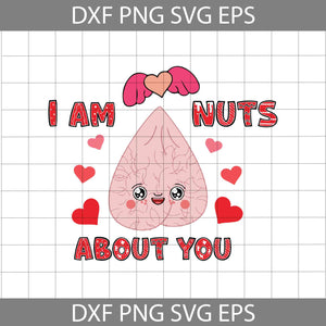 I’m Nuts About You svg, Pink Love Heart svg, Penis Heart Svg, Valentine's Day Svg, Cricut File, Clipart, Gift Svg, Png, Eps, Dxf