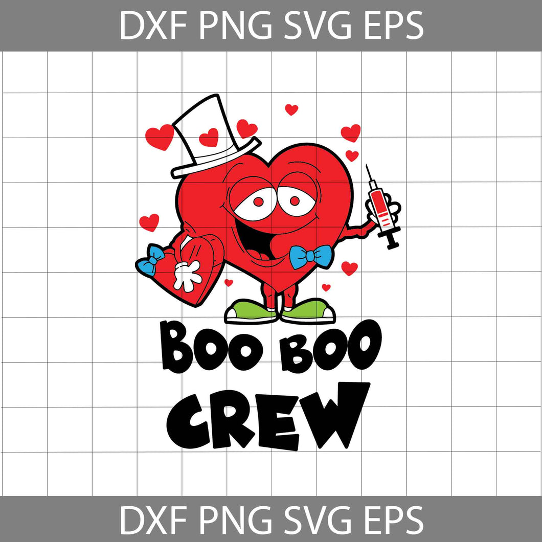 Boo Boo Crew Svg, Nurse Heart Svg, Nursing Svg, Needle Svg, Valentine's day Svg, Gift Svg, Cricut File, Clipart, Svg, Png, Eps, Dxf