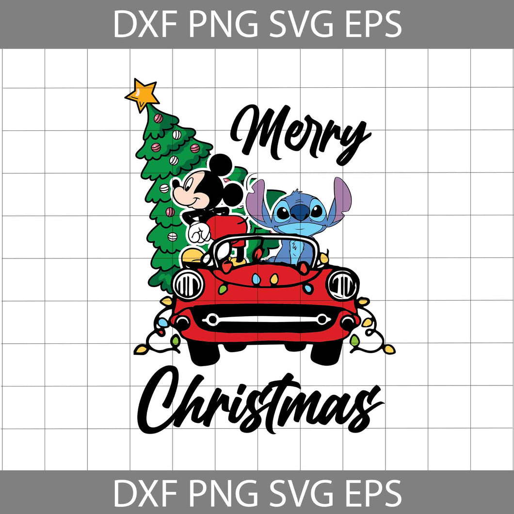 Merry Christmas Svg, Truck Christmas Tree Svg, Christmas Svg, Gift Svg, Cricut File, Clipart, Svg, Png, Eps, Dxf