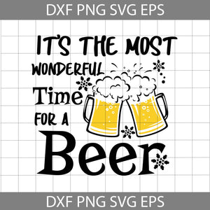 It's The Most Wonderful Time For A Beer Svg, Beer Svg, Christmas Svg, Cricut File, Clipart, Svg, Png, Eps, Dxf