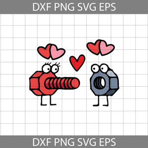 Screws And Bolts Funny Svg, Matching Couple Svg, Love Svg, Valentine's day Svg, Gift Svg, Cricut File, Clipart, Svg, Png, Eps, Dxf