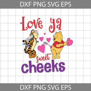 Love Ya Sweet Cheeks Svg, Valentine's day Svg, Gift Svg, Cricut File, Clipart, Svg, Png, Eps, Dxf