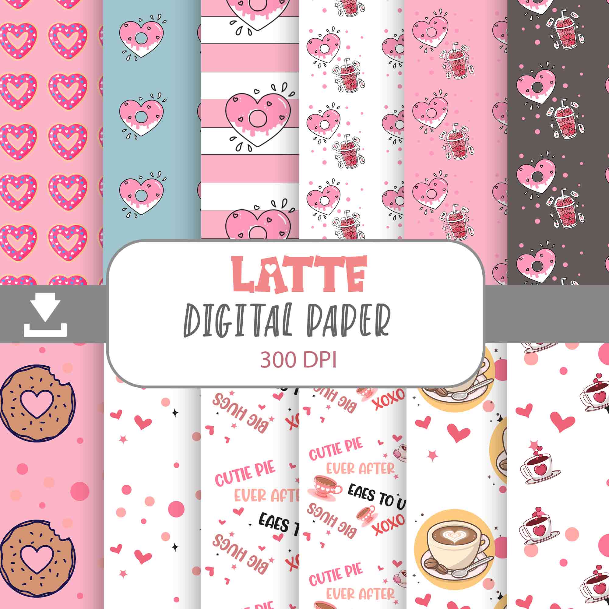 Cutie Pie, Valentine's Day Scrapbook Paper